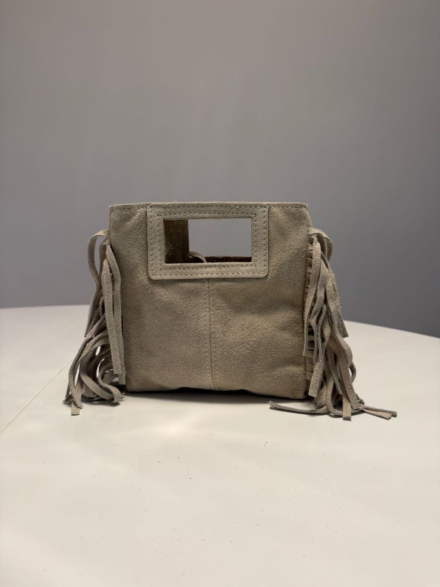 Borse da donna: Borsa scamosciata con frange – Nuovo e nell'imballaggio originale da Mendrisio venduto da pri_856w