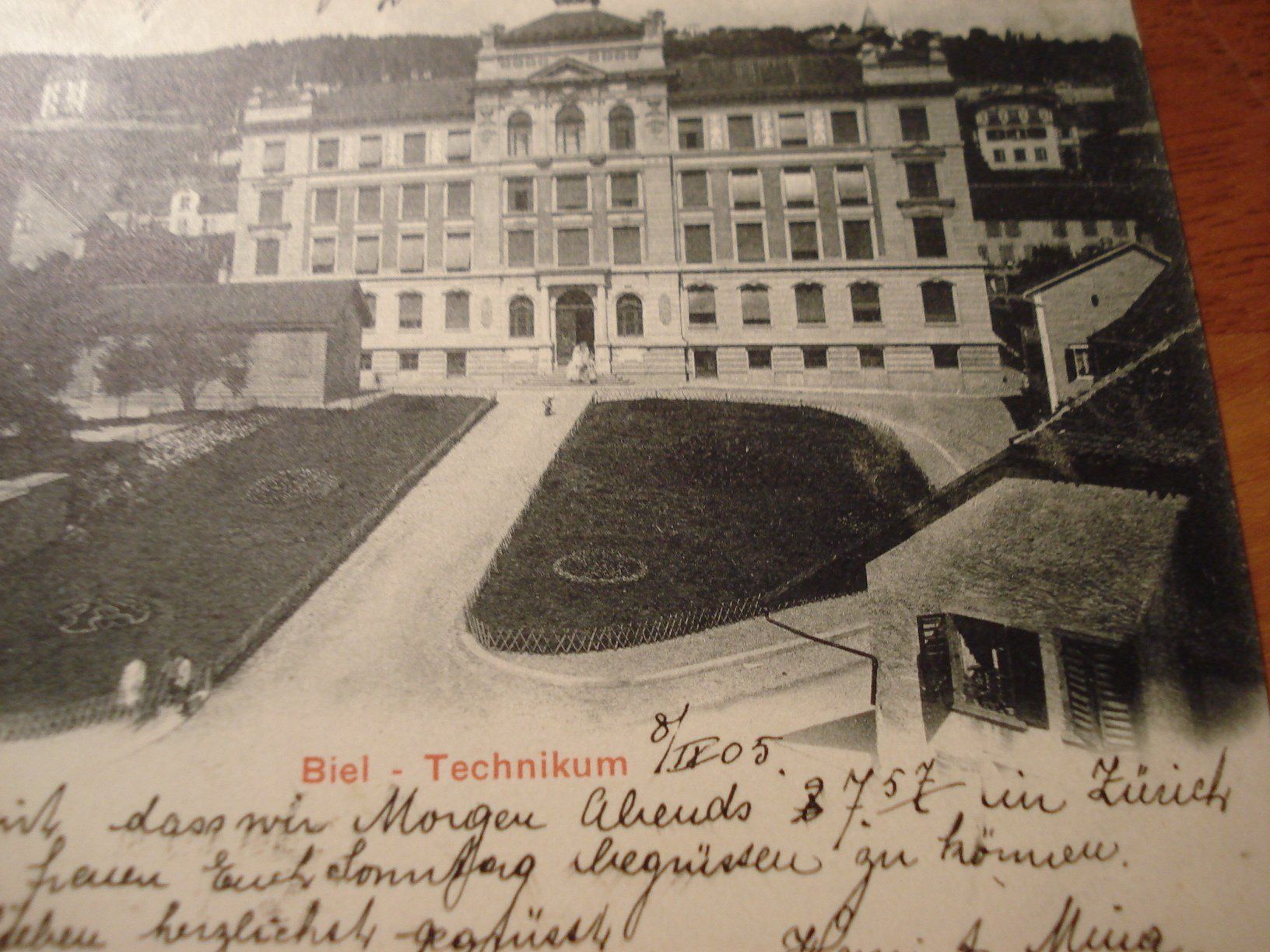 Ansichtskarten: Biel, Technikum, 1905, o Biel/Bienne – Gebraucht aus Niederwil AG von morostahu 1