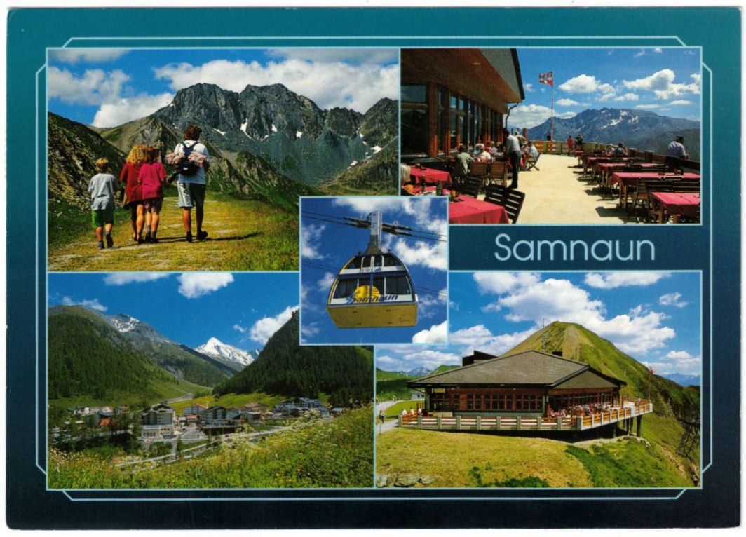 Cartoline postali: Samnaun - 5 Bild AK – Usato da Binningen venduto da Mountainrider