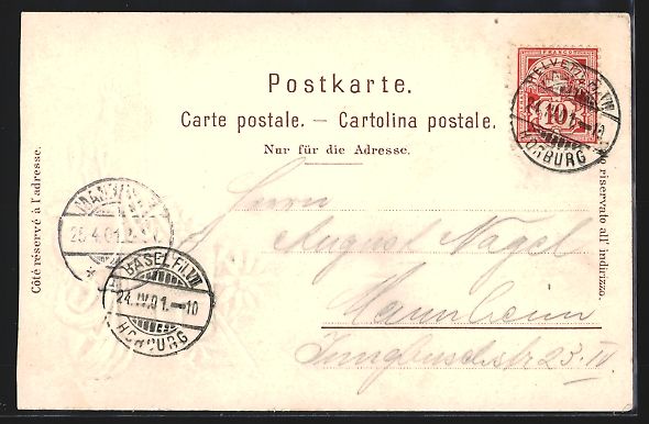 Cartoline postali: Basel, Alte Rheinbrücke mit Grossbasel, – Usato da Berlin venduto da bartko-reher 1