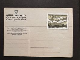 Militär-Postkarte mit Briefmarke ungestempelt   (P720)