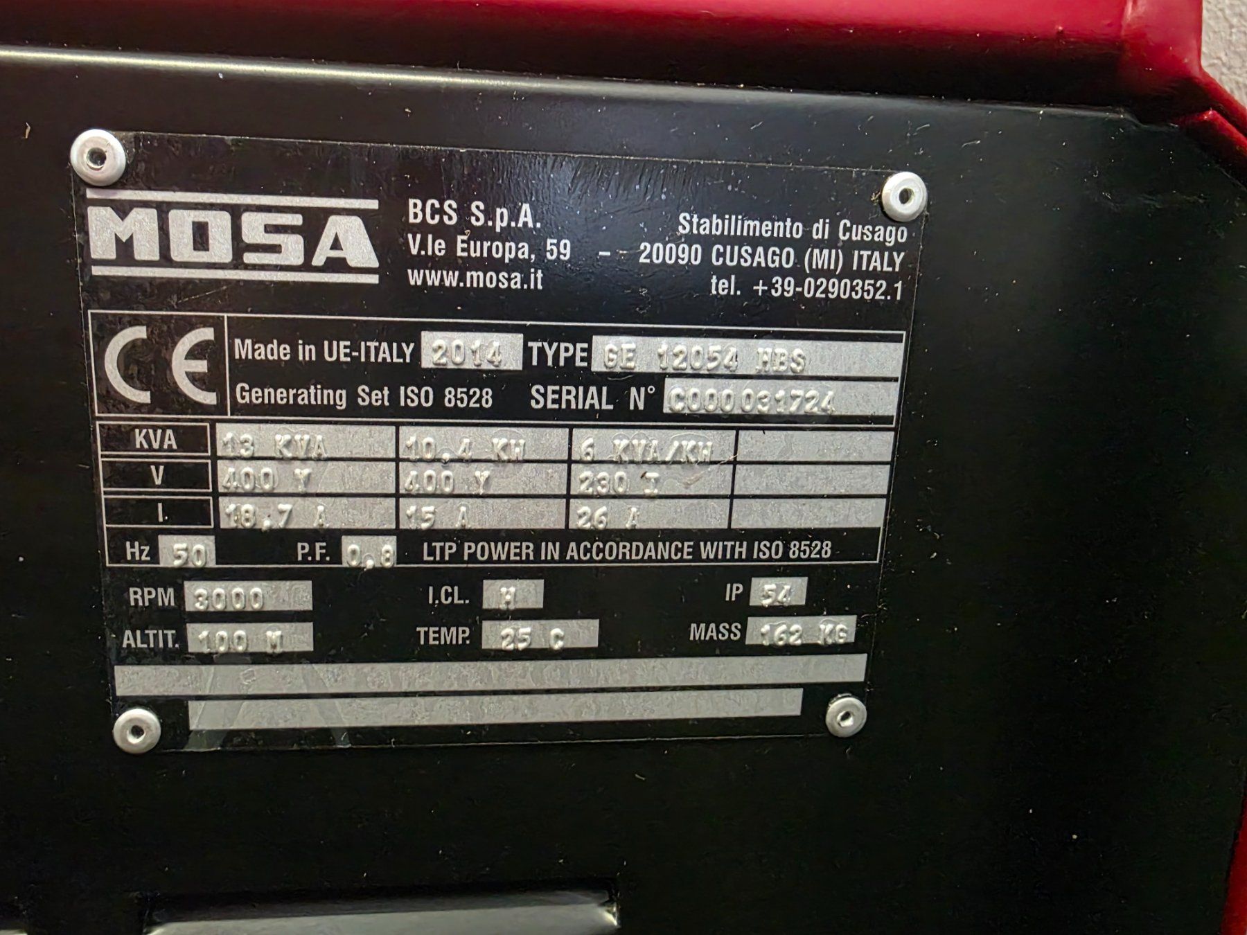 Generatori di corrente: MOSA Stromgenerator GE 12054 HBS – Usato da Unterentfelden venduto da Anthony89 6