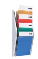 %neuer Helit Wandbogendisplay 4 x DIN A4 hoch, silber