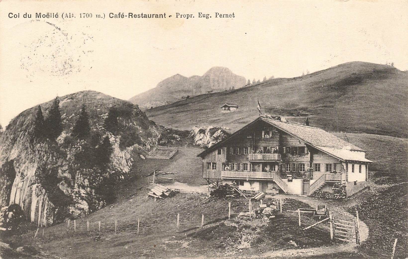 Ansichtskarten: Pierre du Moëllé cafe restaurant – Gebraucht aus Biasca von Blenio71