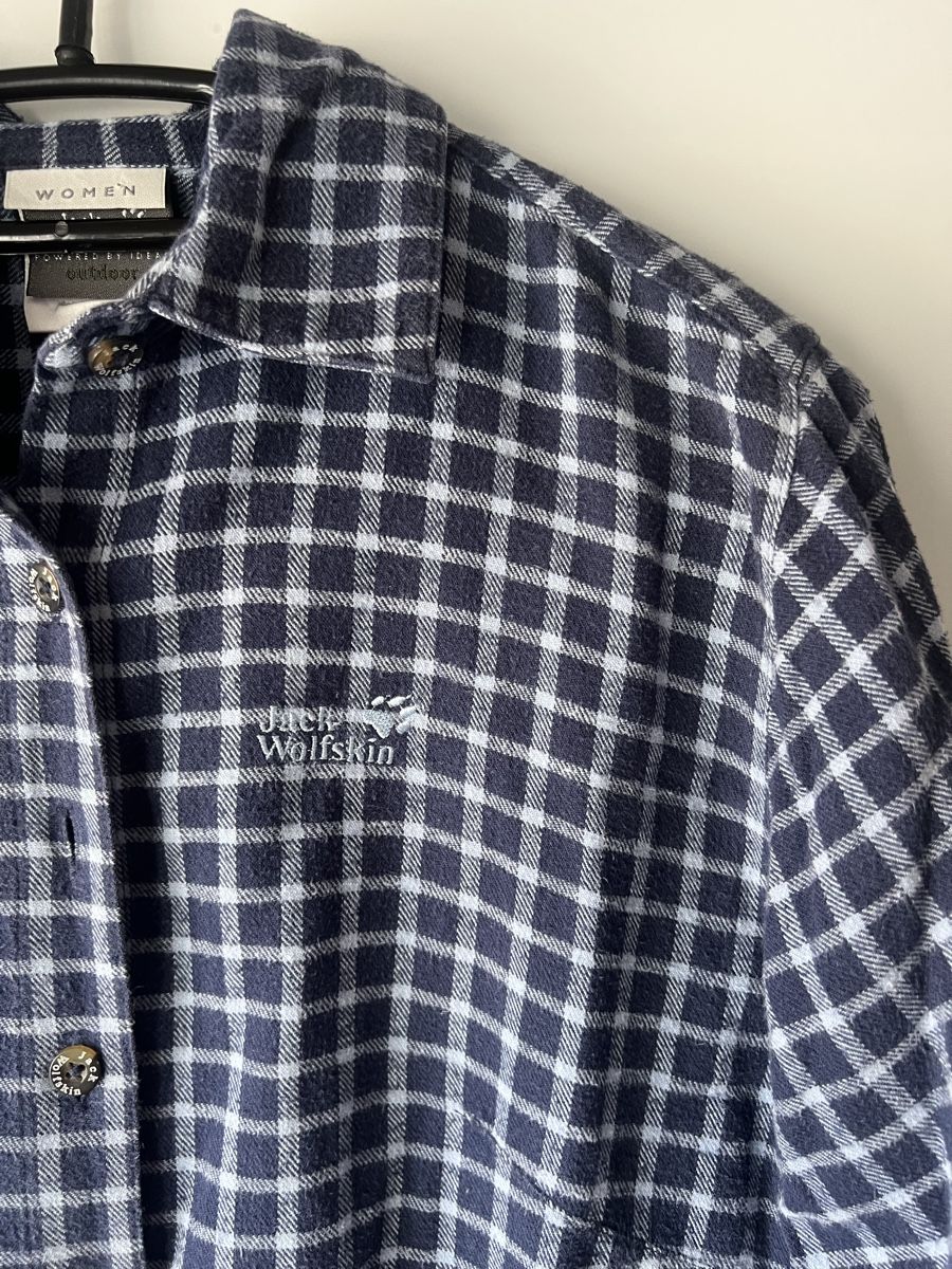 Jack Wolfskin Blusen: Jack Wolfskin Hemd blau kariert, Gr. S, Baumwolle – Gebraucht aus Langenthal von ivet7 1