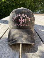 Unisex Vintage Camo Baseballcap Braun/Pink