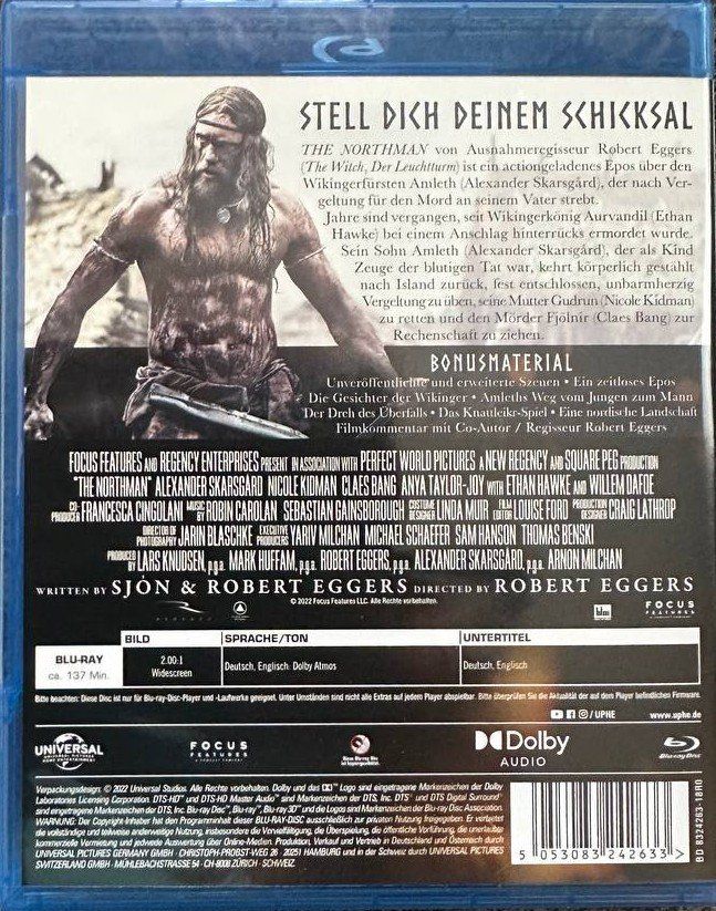 Tutti i DVDs: 2 Blu-rays: The Northman / Northmen Wikinger Filme – Usato da Beringen venduto da Mantafisch1 1