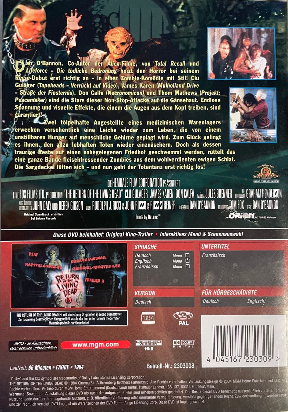 Tutti i DVDs: The Return of the Living Dead – Usato da Brunnen venduto da Barfly5 1