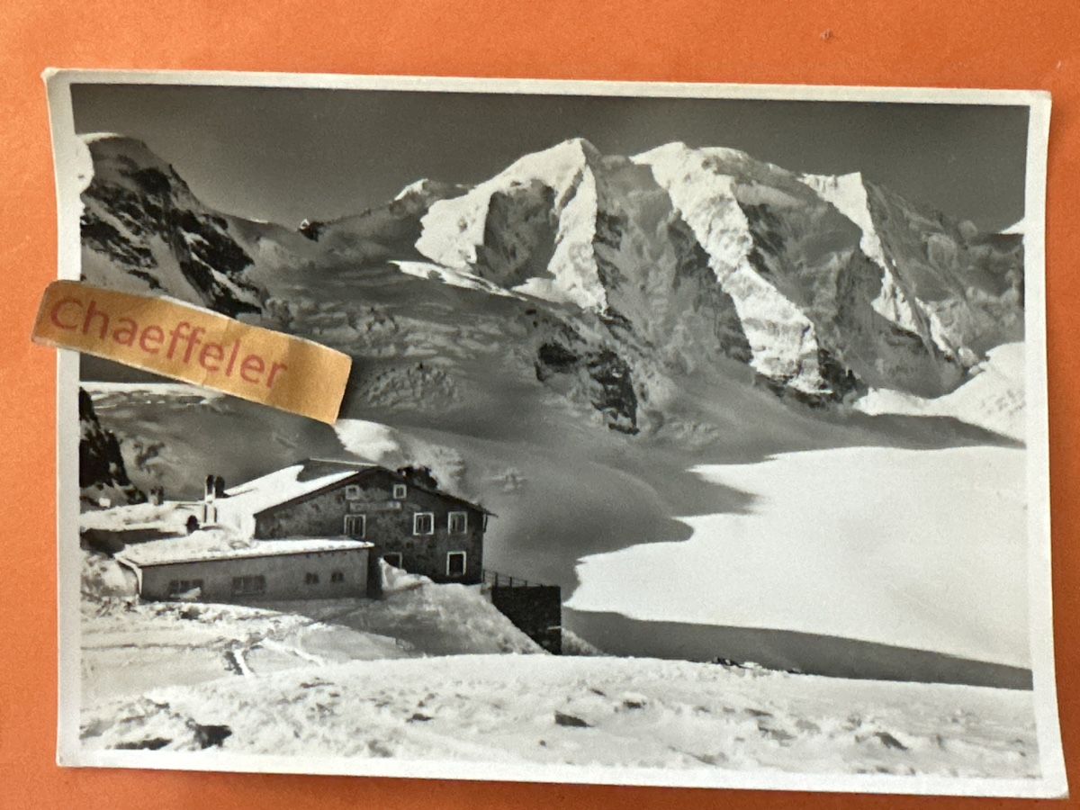 Cartoline postali: 1047 Diavolezz,  Engadin mit Piz Palü. – Usato da Zürich venduto da Chaeffeler