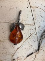 Antiker/Vintage Anhänger Bernstein mit Silber