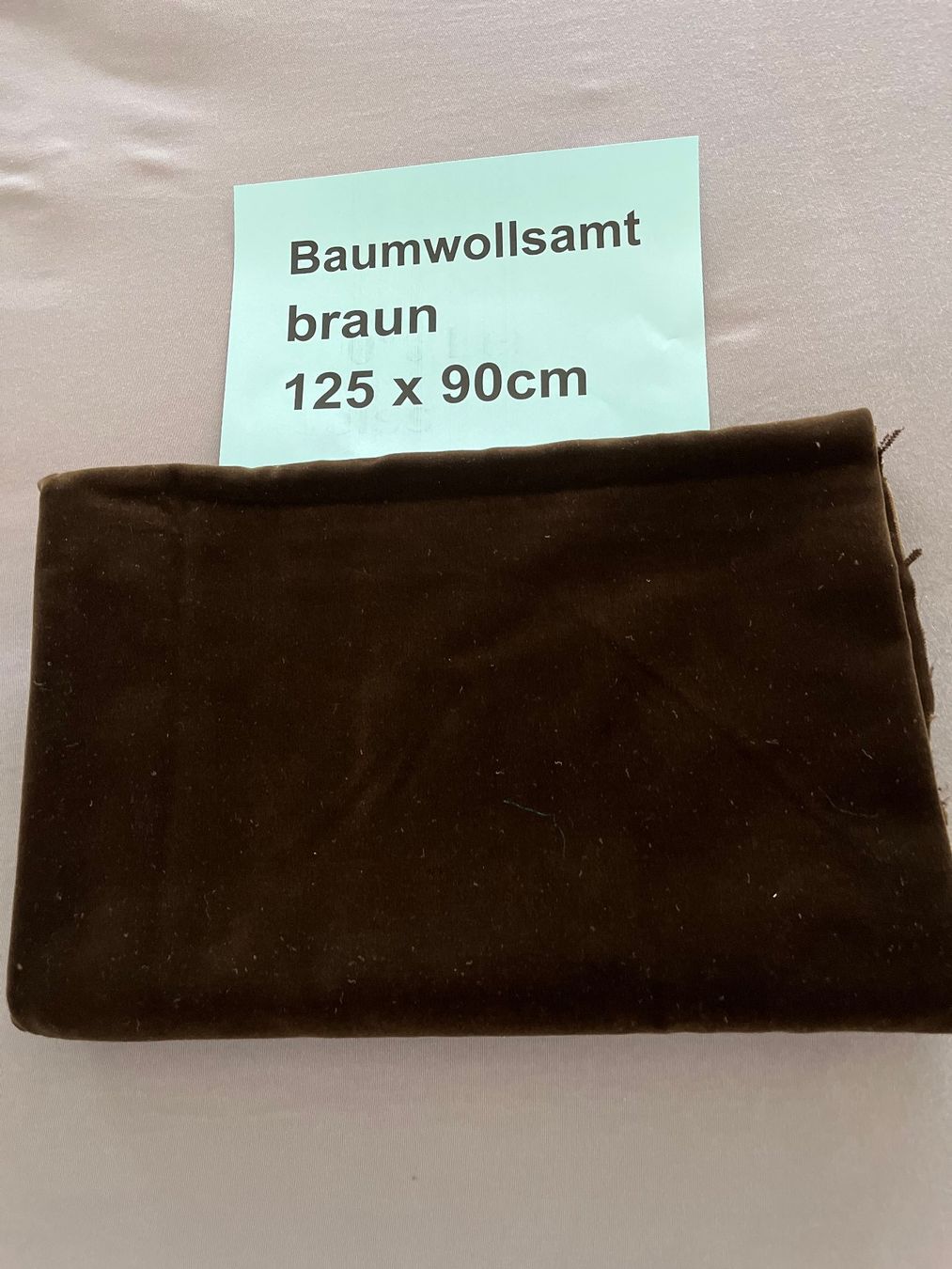 Tessuti: Baumwollsamt braun 125x90cm Stoff Samt – Nuovo (secondo la descrizione) da Kappel SO venduto da siebenmeilenstiefel 1