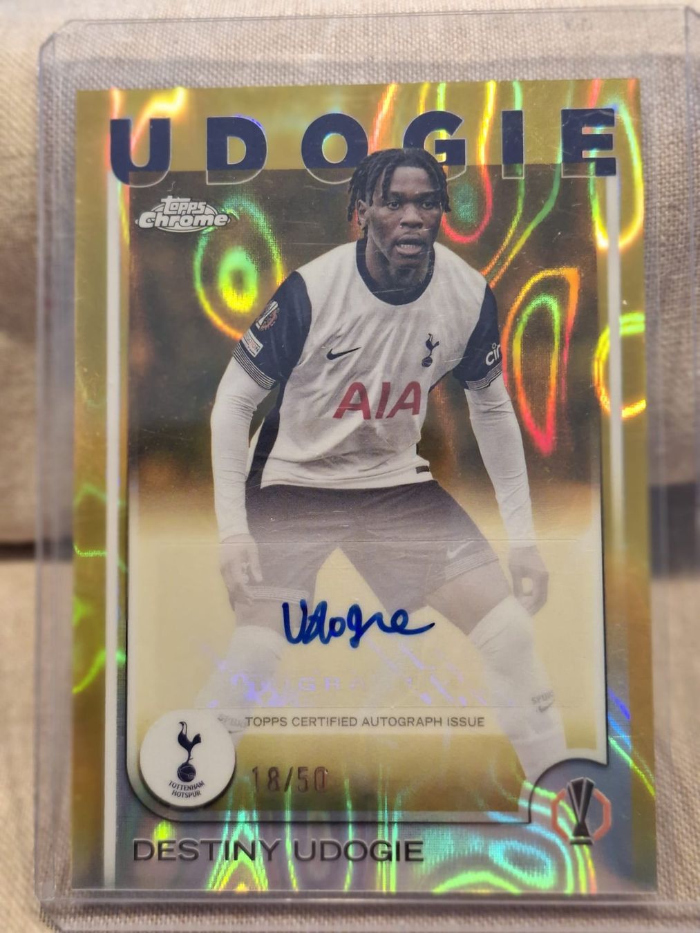 Topps Sammelbilder & Trading cards: Topps Chrome 24/25 Destiny Udogie Autograph 18/50 – Gebraucht aus Stallikon von Pamircors