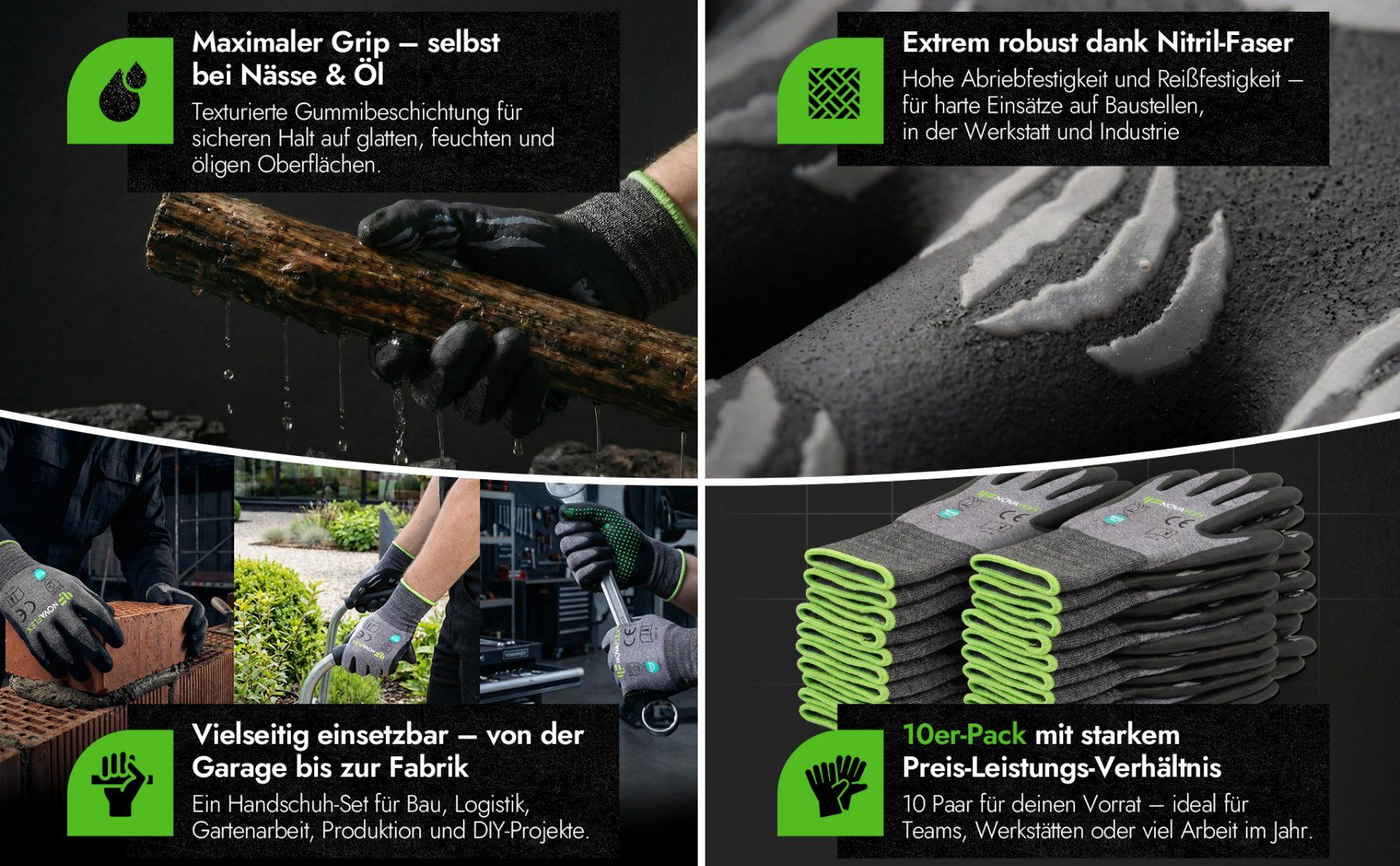 Handschuhe & Handstulpen: Novaflex Plus 10er Pack – Neu und originalverpackt aus Stallikon von Novaflex 9
