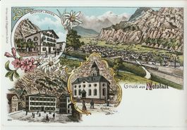 Gruss aus Netstal - (Ansicht um 1900 im Format A4, keine AK)