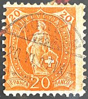 Zur. 86Ac Pf.2.52/II + Rot.3.08 Perle auf 2+++ Neu Attest !