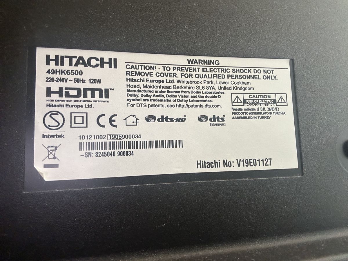 Hitachi Televisori: Television - Hitachi 49" Smart TV 49HK6500 – Usato da Zürich venduto da gel_8npg 1