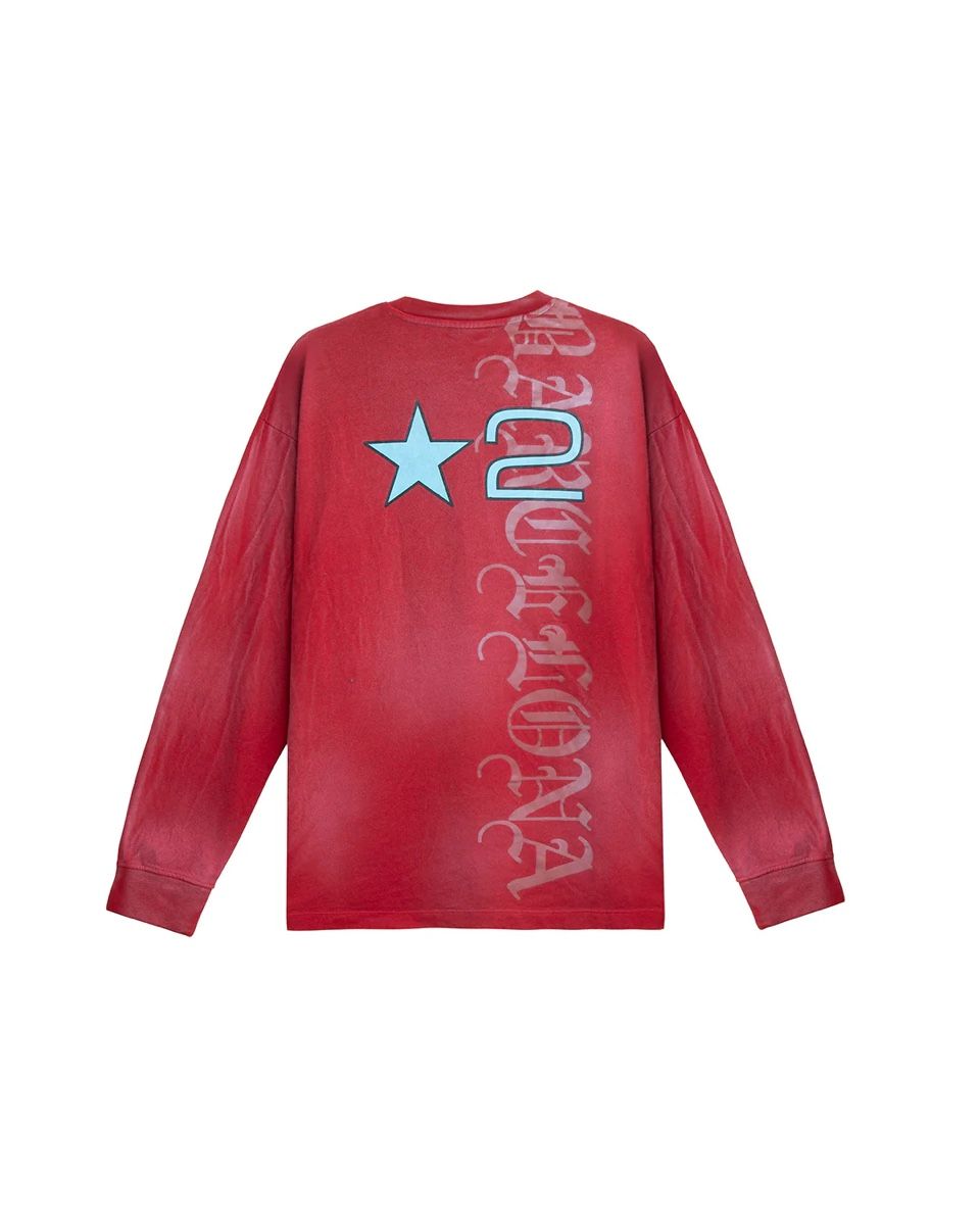 T-shirt: TwoJeys // LA-BCN Longsleeve Tee Red – Nuovo e nell'imballaggio originale da Horgen venduto da LION5L 2