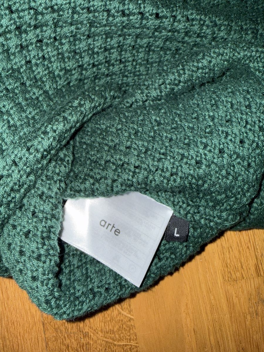Camicie: Arte Green Knit Button-Down Shirt, Size L  – Usato da Zürich venduto da kuengka 2