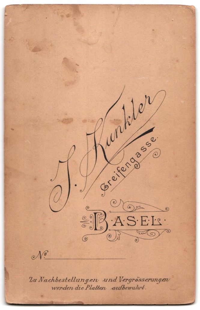 Fotografie & Manifesti: Fotografie J. Kunkler, Basel, Greifengas – Usato da Berlin venduto da bartko-reher 1
