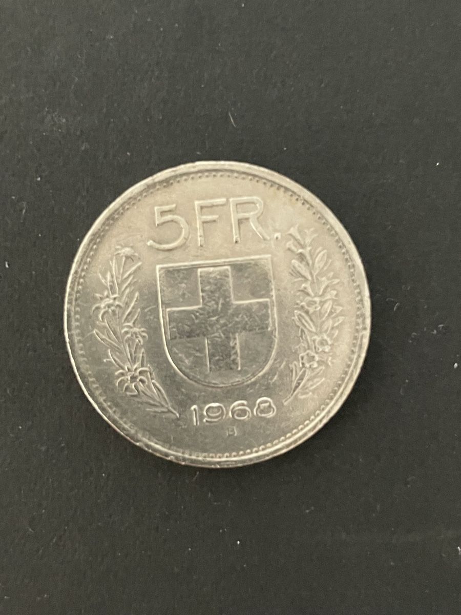 Alle Münzen: 5.- Silber CH Jahr 1968 – Gebraucht aus Meierskappel von Hala03