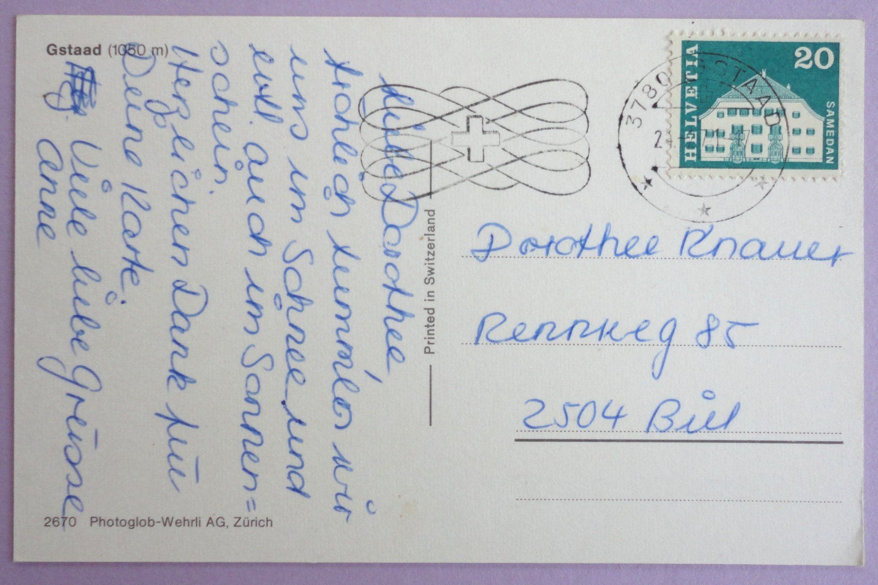 Cartoline postali: Gstaad (1050 m) – Usato da Fétigny venduto da Billy2miny 1
