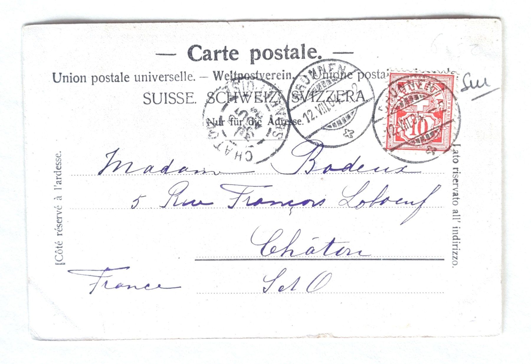 Cartoline postali: Brunnen - Quai - Ankunft des Dampfschiffs - 1904 – Usato da Rothrist venduto da RROENK 1