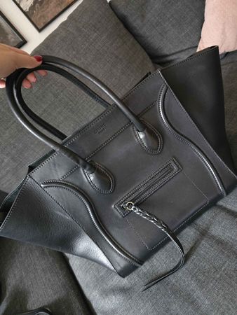 Celine Phantom Bag Leder Schwarz