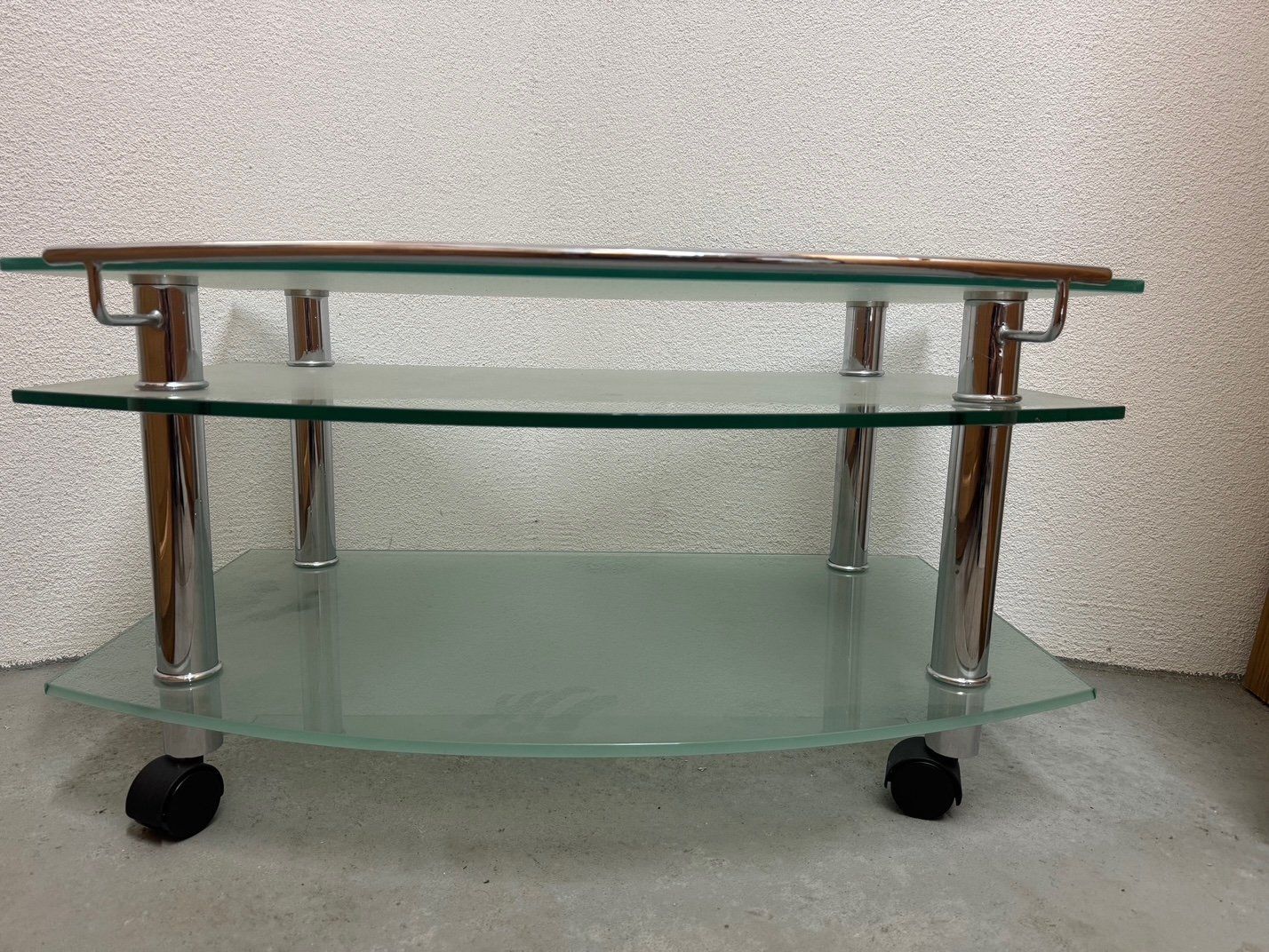 Livique Mobili TV: Fernsehmöbel Glas/Edelstahl – Usato da Schnaus venduto da sueg01 2