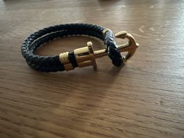 Paul Hewitt Armband Anker Gold/Schwarz Top Zustand!