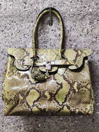 Neue, Python, Retro Handtasche Vintage "Via Borgospesso"