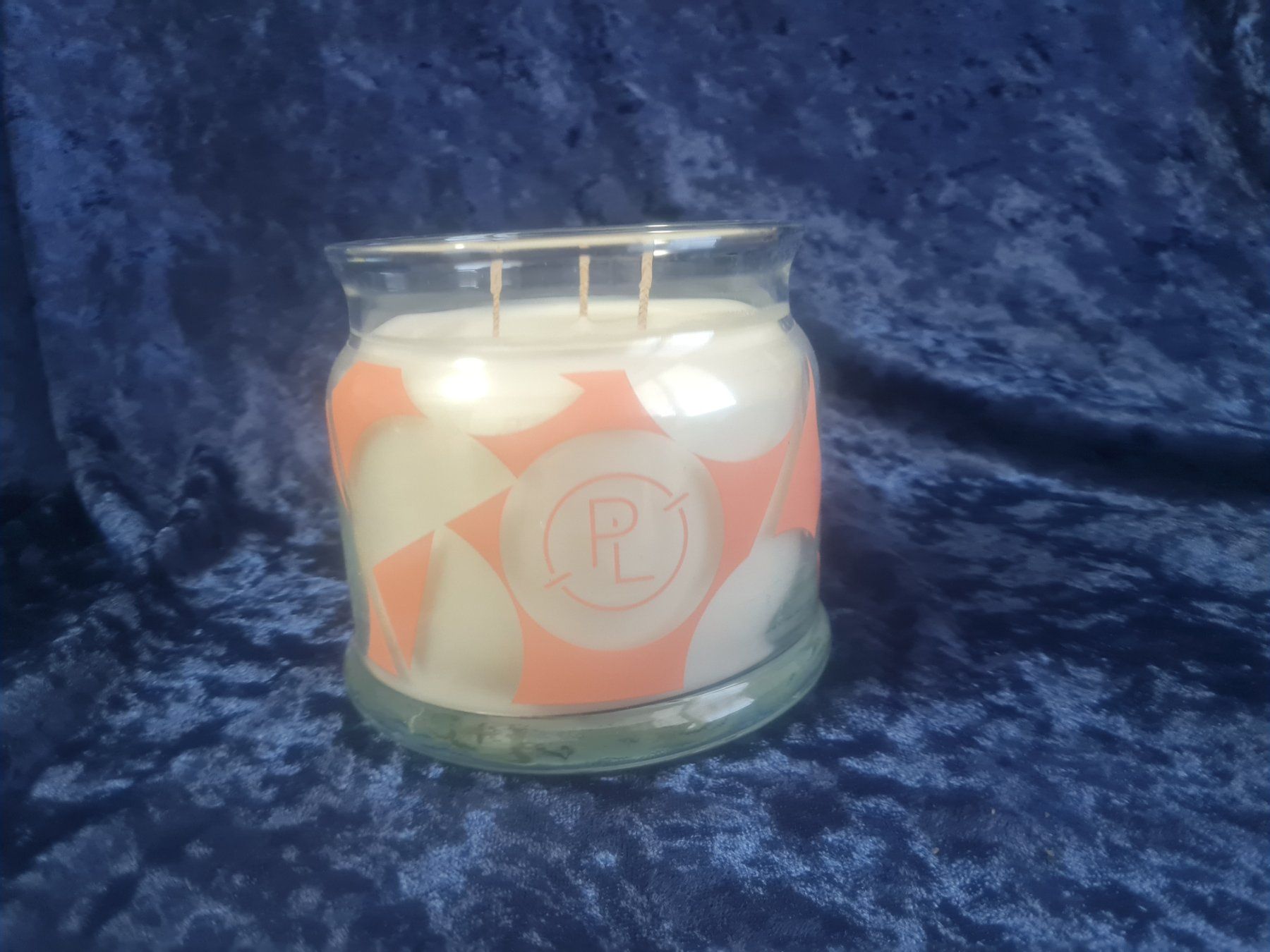 Partylite Candele: PartyLite - 3-Docht-Glas Peppermint Snowflake – Nuovo e nell'imballaggio originale da Othmarsingen venduto da Kleibai 1