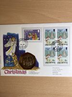 Isle of Man 50 Pence 1982 Christmas Ersttagsbrief