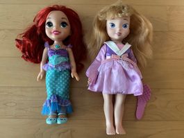 Disney Little Princess 2 Puppen Arielle Sound und Aurora