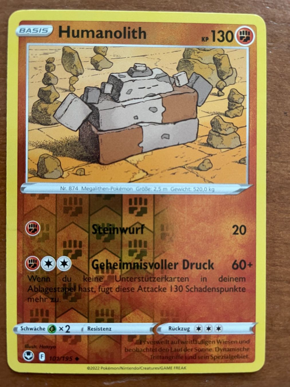 Pokémon Carte collezionabili: Pokemon Humanolith Reverse (Versand gratis) – Nuovo (secondo la descrizione) da Chur venduto da Angerson