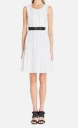 Robe d'été blanche Twinset avec ceinture noire, taille S