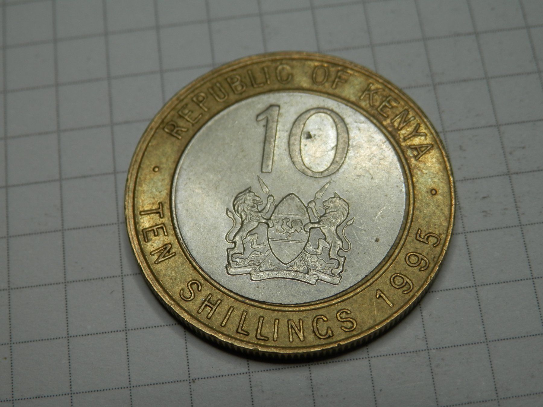 Tutti le monete: Kenia  10 Schilling, 1995 – Usato da Weiach venduto da weiach81