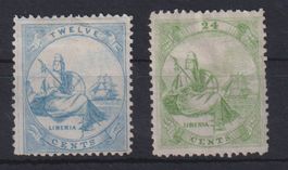 LIBERIA: 2 Werte Klassik (*) - echt?