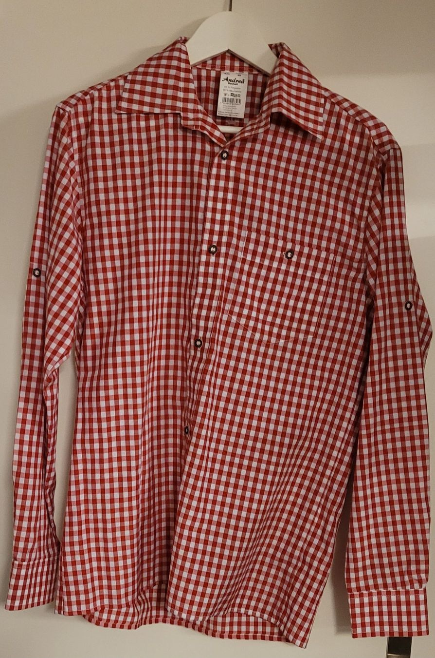 Costumes: Trachtenhemd rot Grösse 48 Neu – Neuf avec emballage d'origine à Oberuzwil par aseinkaufswelt