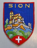 19/ Sion Stoff Wappen Sitten VS Aufnäher St.Gallen Stickerei