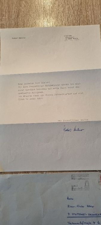 Schach, Brief und Autogramm von Robert Hübner 1