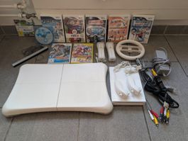 Nintendo Wii Konsole Spiele Lenkrad Zubehör Set