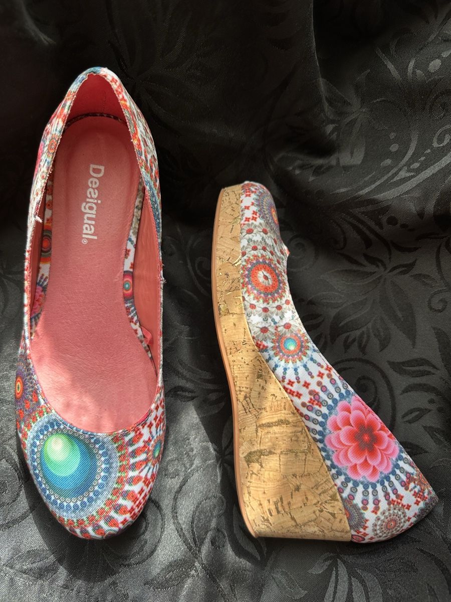 Desigual Scarpe da donna: DESIGUAL Keilpumps mit Kork Gr. 38 – Nuovo (secondo la descrizione) da Bern venduto da Maria003 1