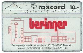 Taxcard 291L_03729 Beringer, Neuheim, 2. Qualität