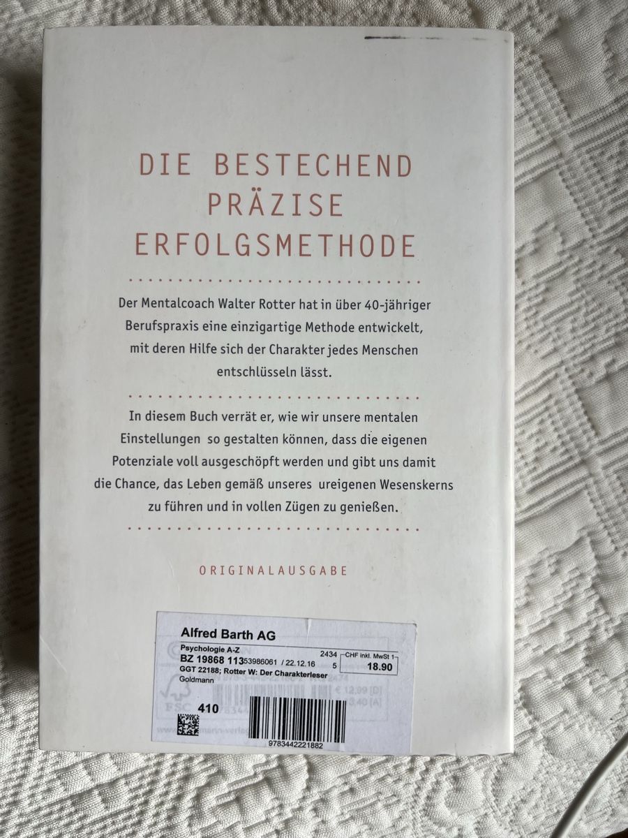 Libri: Walter Rotter - Der Charakterleser – Usato da Zürich venduto da jeroendy 1