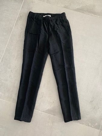 Pantalon en lin et viscose noir de la marque Humanoid