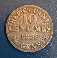 Kantonsmünze Genf, 10 Centimes 1839 ss