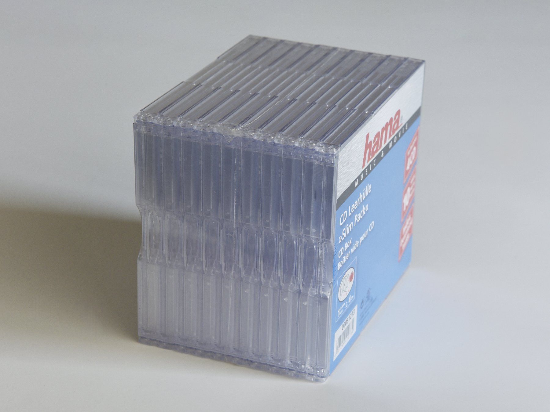 CDs: Hama CD-Leerhuelle Slim Pack 4 DCs (10er Set) – Neu und originalverpackt aus Uznach von EH249 1