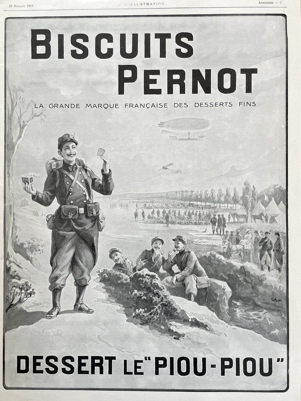 Foto & Immagini: Biscuits Pernot - Alte Werbung / Ancienne publicité 1913 – Usato da Savagnier venduto da Ne2065