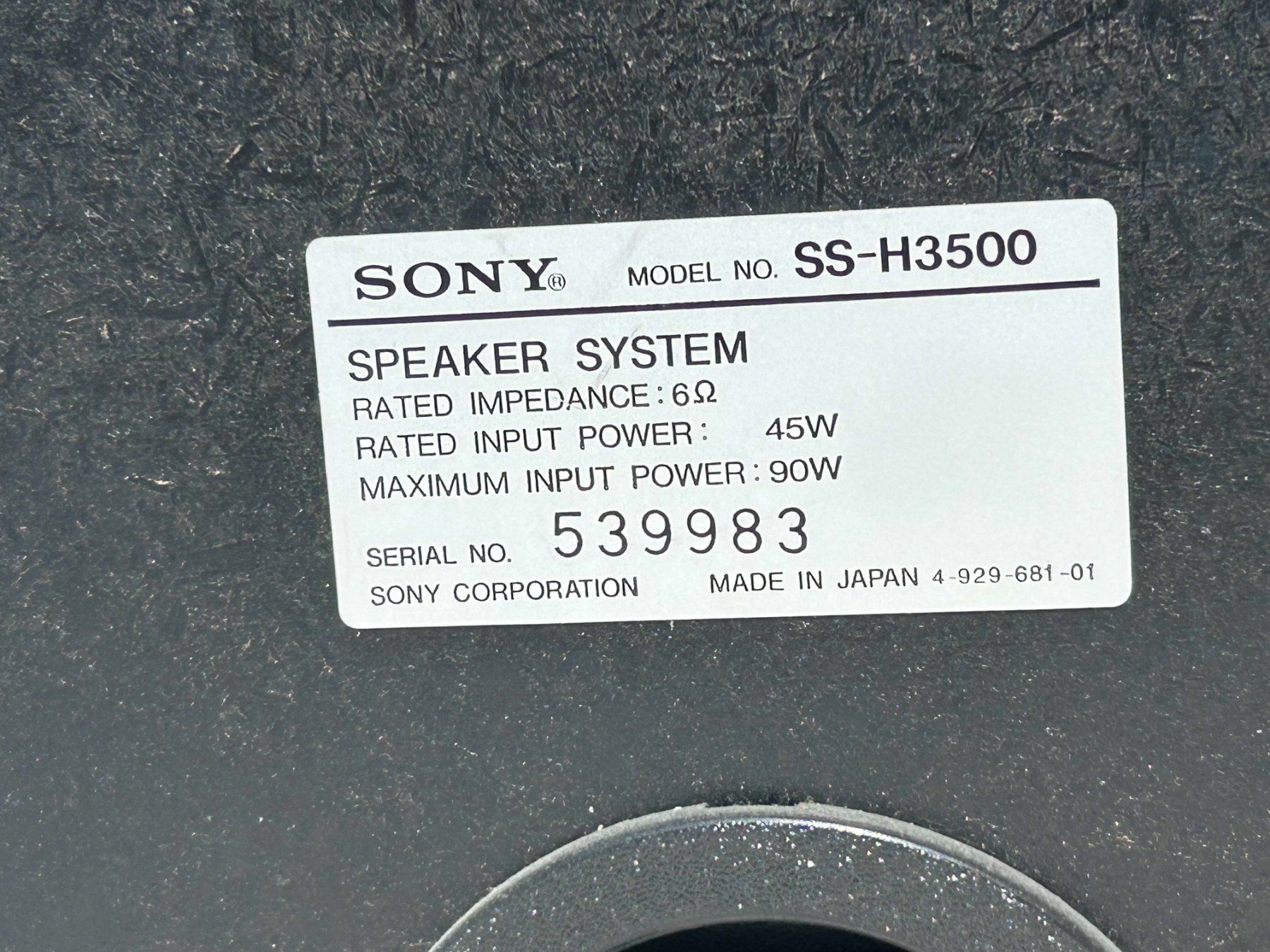 Sony Casse acustiche: Lautsprecher Sony SS-H3500 – Usato da Zürich venduto da Cjjgj 2