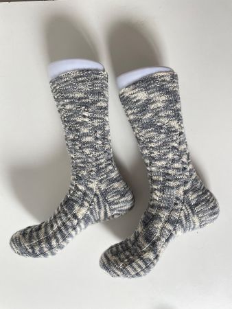 Handgestrickte Socken mit Bambus Gr. 44
